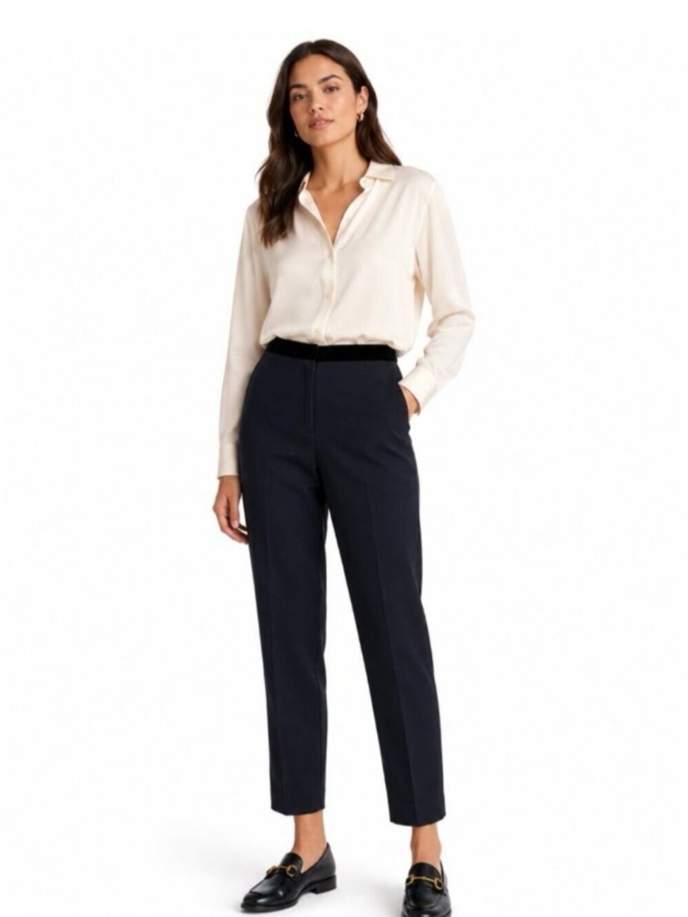 Sandro black tuxedo pant